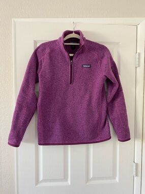 Patagonia Women's Purple 1/4 Zip Fleece Pullover Medium M